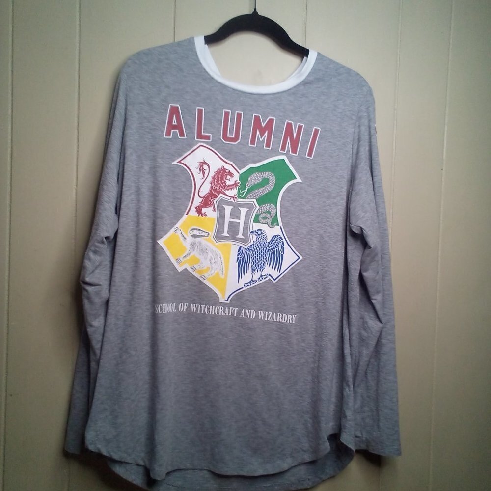 Harry Potter Alumni Shirt XXL 19 Long Sleeve Gray